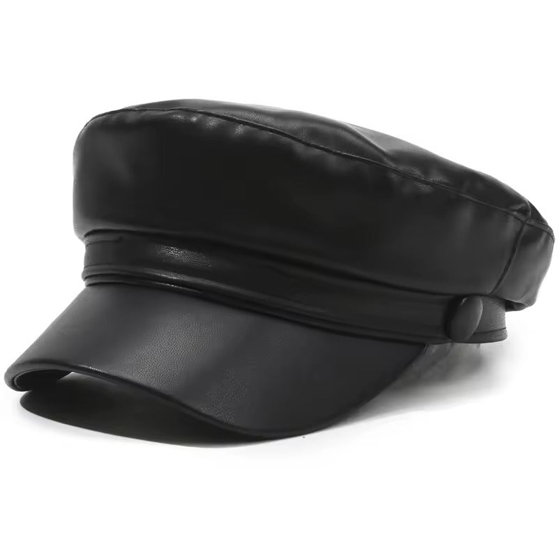 Béret polyvalent rétro, visière supérieure plate